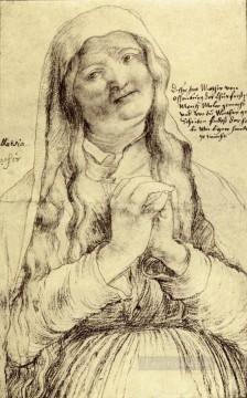 マティアス・グリューネヴァルト Painting - 祈る女性 ルネッサンス マティアス・グリューネヴァルト